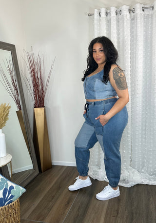 Love me denim set (Curvy girl