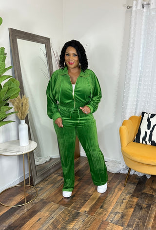 The velour love set (green