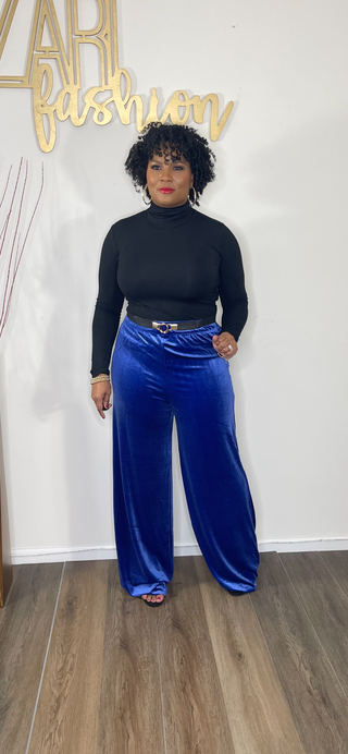 ZaKia Velvet wide leg pants